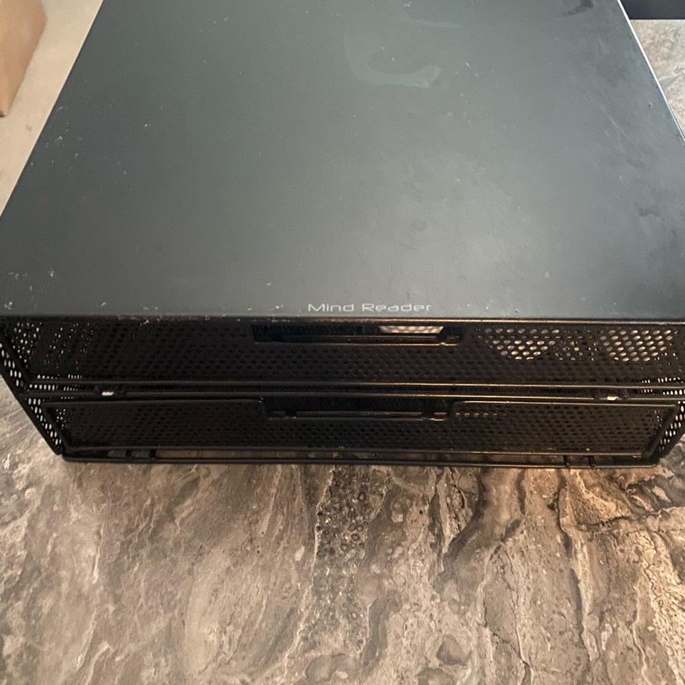 Mind Reader Black Mesh Desk Organizer